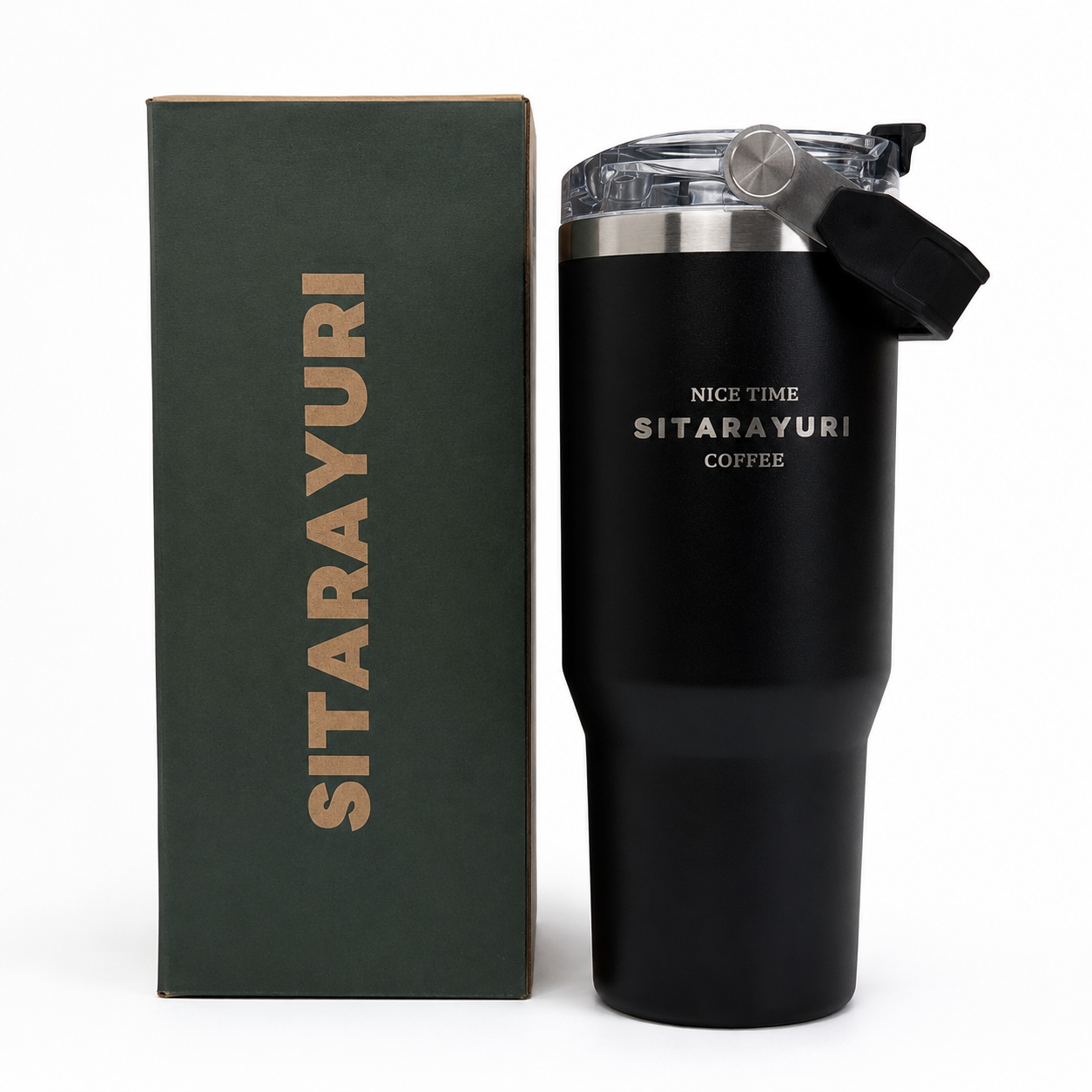 SITARAYURI FLIP STRAW PREMIUM TUMBLER PLAIN 900ML - Image 2