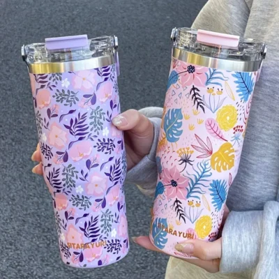 SITARAYURI FLIP STRAW PREMIUM TUMBLER PRINTED 900ML