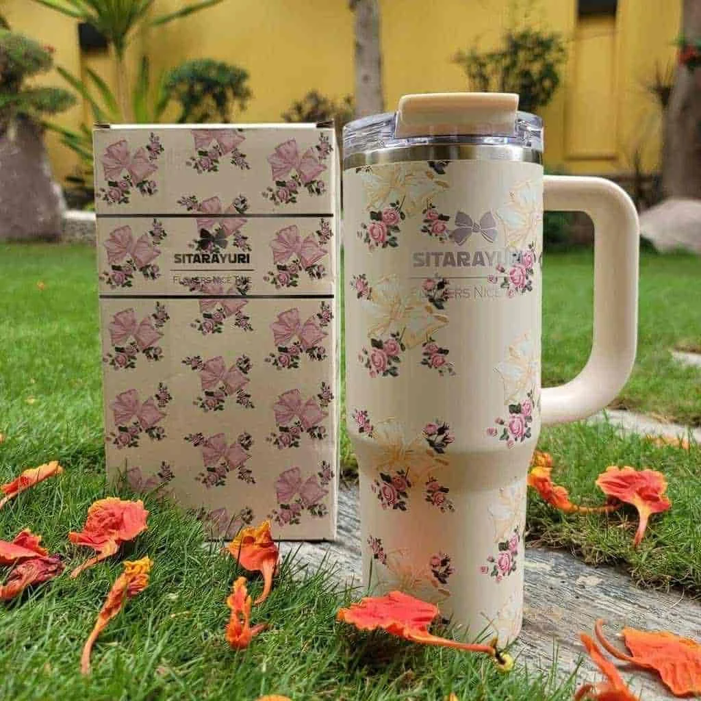 SITARAYURI FLIP STRAW PREMIUM TUMBLER PRINTED 900ML - Image 2