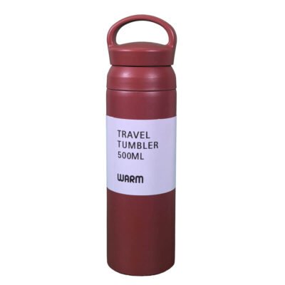 Premium Stainless Steel Hot & Cold Bottle 500ML Maroon – Luxury Vacuum Insulated
