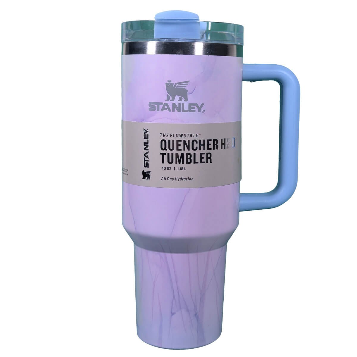 Premium Stanley Original Quencher H2.0 Tumbler 40oz (1.18L) Luxury Marble Edition Purple