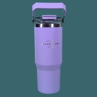 SITARAYURI Flip Straw Premium Tumbler Plain 900ML Purple - Luxury Stainless Steel Insulated Bottle