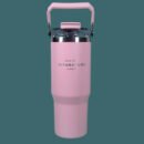 SITARAYURI Flip Straw Premium Tumbler Plain 900ML Tea Pink - Luxury Stainless Steel Insulated Bottle